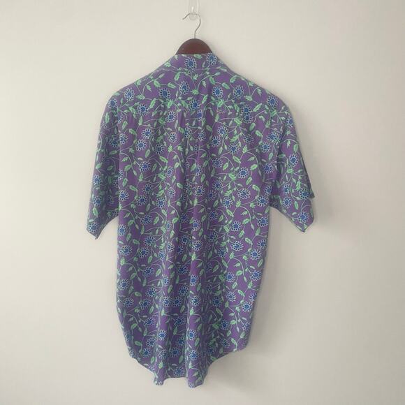 Chaps Ralph Lauren Vintage Men’s Floral Short Sleeve Casual Button Down Large‎ - Picture 4 of 4